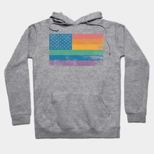 American Flag Rainbow Hoodie